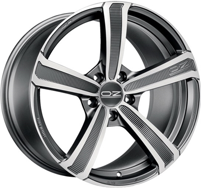 Oz Racing Montecarlo Hlt Matt Dark Graphite Polished 9x19" 5x112 ET31 Ø75