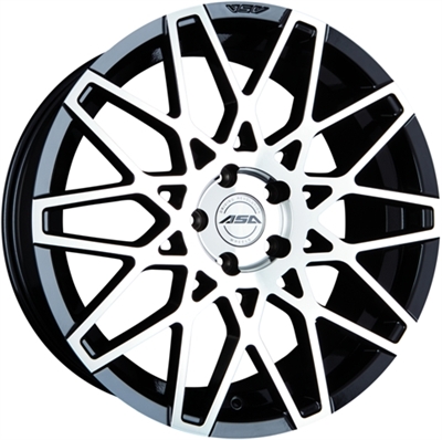 Asa Gt4 Black & Polished 8.5x19" 5x120 ET40 Ø72.6