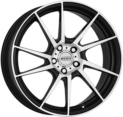 Dotz Kendo Black & Polished 7x17" 5x100 ET38 Ø60