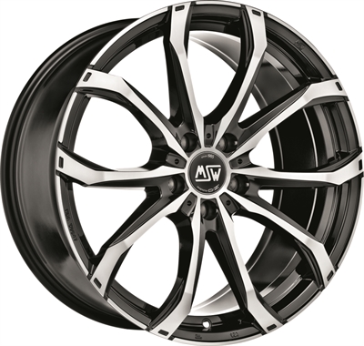 Msw 48 Gloss Black Full Polished 9.5x20" 5x112 ET33 Ø66.6