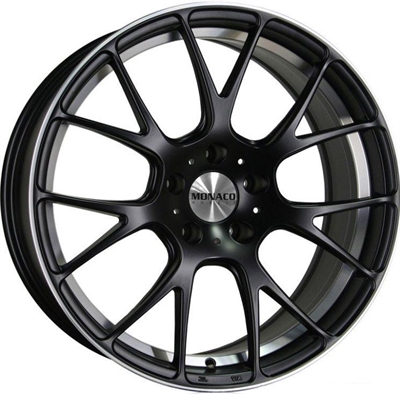 Monaco Mirabeau Dull Black & Polished 8.5x19" 5x120 ET35 Ø72.6