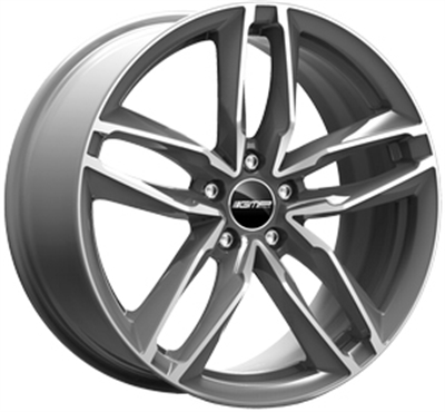 Gmp Atom Anthracite Polished 7.5x17" 5x112 ET45 Ø66.6