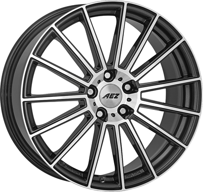 Aez Steam Gunmetal - Polished 8x18" 5x108 ET42 Ø63.3