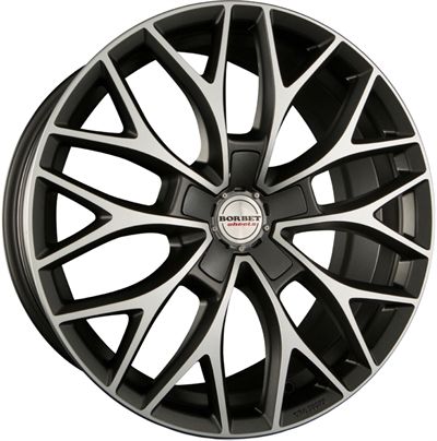 Borbet Dy Dark Grey Polished Matt 8.5x20" 5x114.3 ET40 Ø72.6