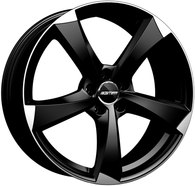 Gmp Ican Satin Black Polished 7.5x18" 5x112 ET35 Ø66.6