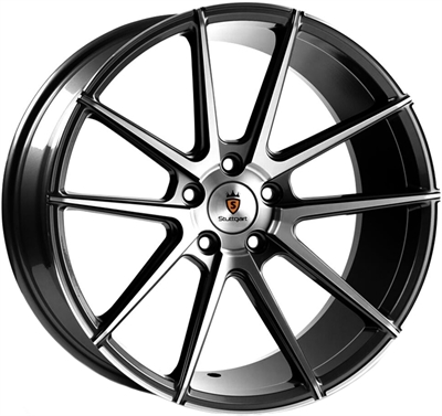 Stuttgart St9 Black Polished 8.5x20" 5x120 ET35 Ø72.6