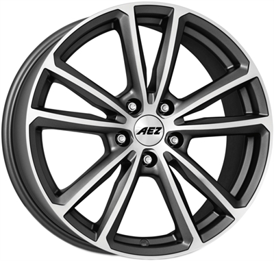 Aez Tioga Graphite Matt & Polished 7x17" 5x115 ET44 Ø70.2