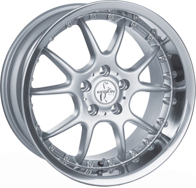 Keskin Kt3 Silver - Steel Lip 8x15" 4x100 ET30 Ø63.3