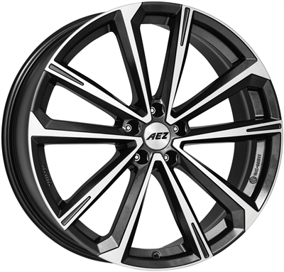 Aez Aruba Gunmetal & Polished 8.5x21" 5x108 ET42 Ø70