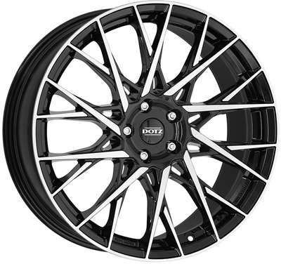 Dotz Fuji Black & Polished 7.5x19" 5x108 ET48 Ø70
