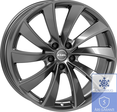Rial Lugano Dark Grey 9.5x19" 5x114.3 ET37 Ø64.2